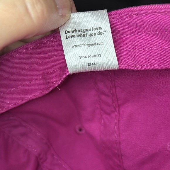 Life is Good Distressed Pink Baseball Cap “Do What You Love. Love What You Do.” - Picture 8 of 8